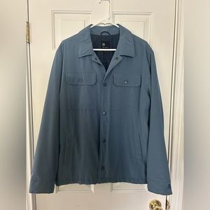 All in Motion Men’s light weight soft blue athletic active snap close jacket L